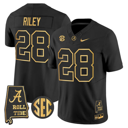 Men's Alabama Crimson Tide 2025 Gold Vapor Limited Jersey - Alabama Map - All Stitched