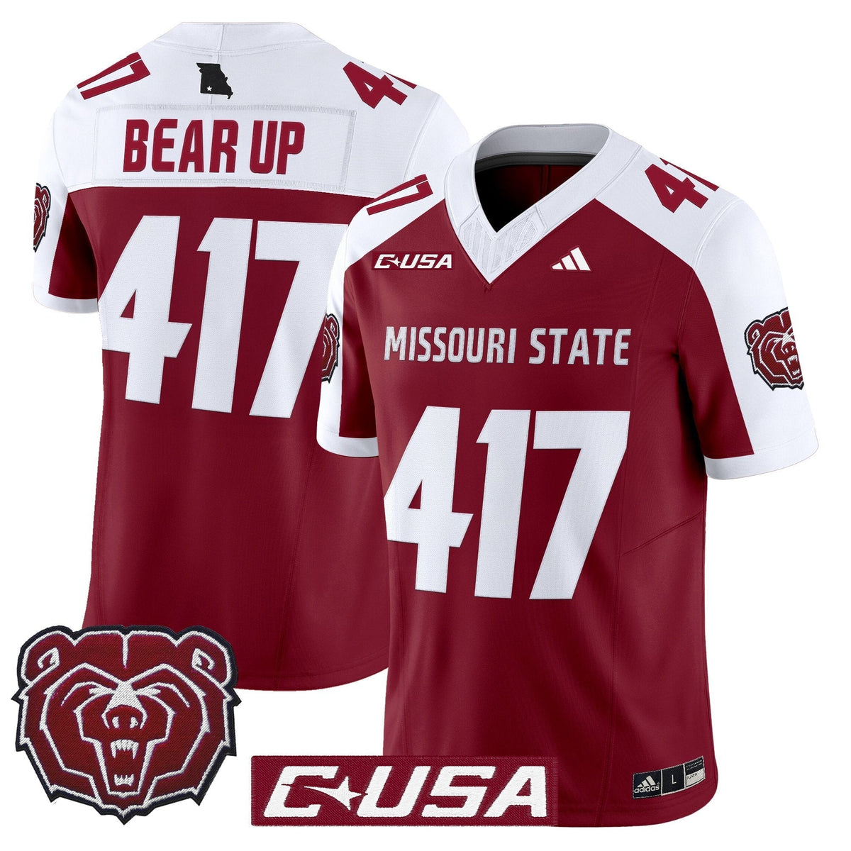 Men's Missouri State Bears 2025 Vapor Limited Jersey - All Stitched