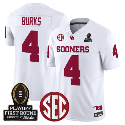 Men's Oklahoma Sooners 2025 Playoff First Round Vapor Limited Jersey - All Stitched