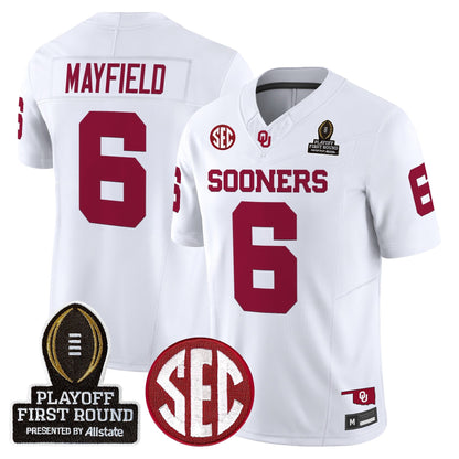 Men's Oklahoma Sooners 2025 Playoff First Round Vapor Limited Jersey - All Stitched