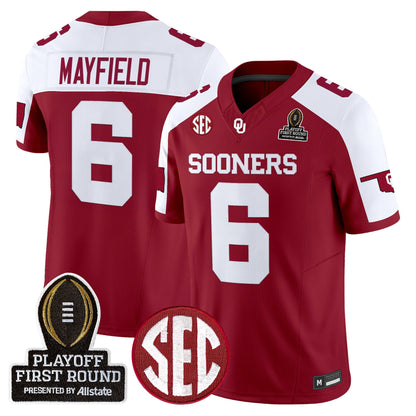 Men's Oklahoma Sooners 2025 Playoff First Round Vapor Limited Jersey - All Stitched