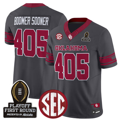 Men's Oklahoma Sooners 2025 Playoff First Round Vapor Limited Jersey - All Stitched