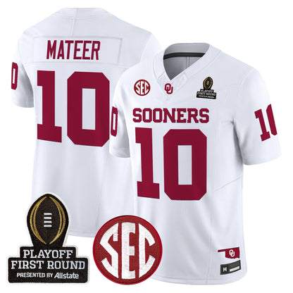 Men's Oklahoma Sooners 2025 Playoff First Round Vapor Limited Jersey - All Stitched