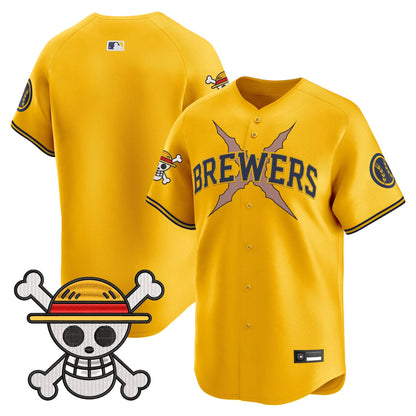 Milwaukee Brewers x One Piece Vapor Premier Limited Jersey - Stitched