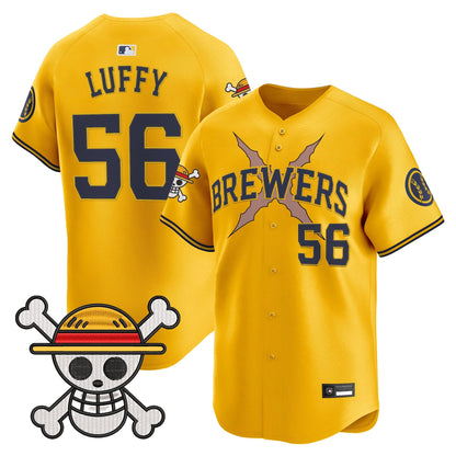 Milwaukee Brewers x One Piece Vapor Premier Limited Jersey - Stitched