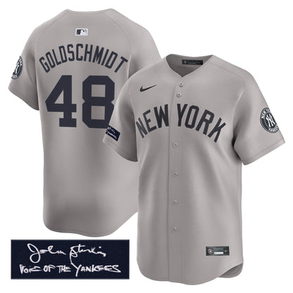 New York Yankees John Sterling "The Voice of the Yankees" Tribute Patch Vapor Premier Limited Jersey - Stitched
