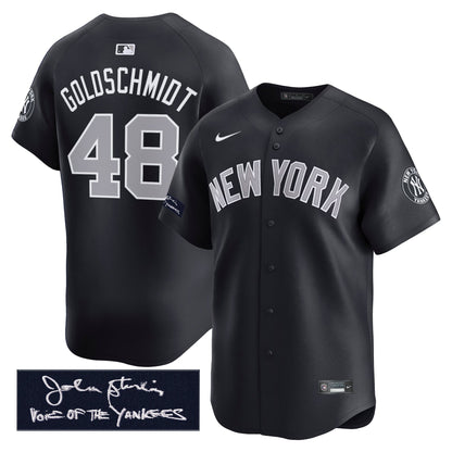 New York Yankees John Sterling "The Voice of the Yankees" Tribute Patch Vapor Premier Limited Jersey - Stitched