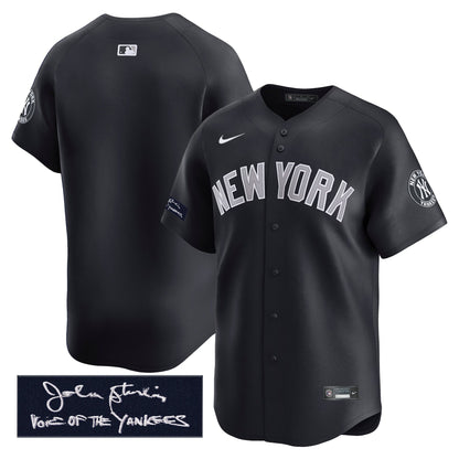 New York Yankees John Sterling "The Voice of the Yankees" Tribute Patch Vapor Premier Limited Jersey - Stitched