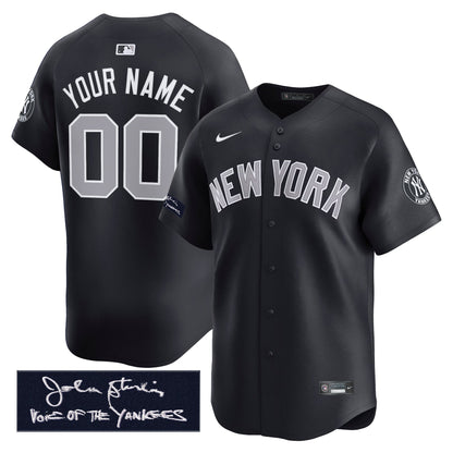 New York Yankees John Sterling "The Voice of the Yankees" Tribute Patch Vapor Premier Limited Custom Jersey - Stitched