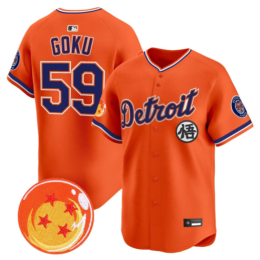Detroit Tigers x Dragon Ball Vapor Premier Limited Jersey - All Stitched