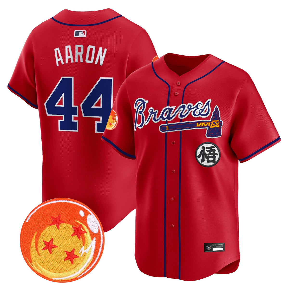 Atlanta Braves x Dragon Ball Vapor Premier Limited Jersey - All Stitched