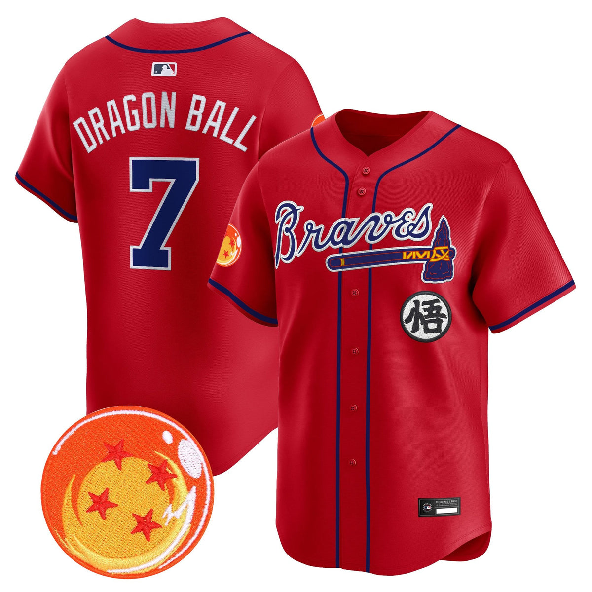 Atlanta Braves x Dragon Ball Vapor Premier Limited Jersey - All Stitched