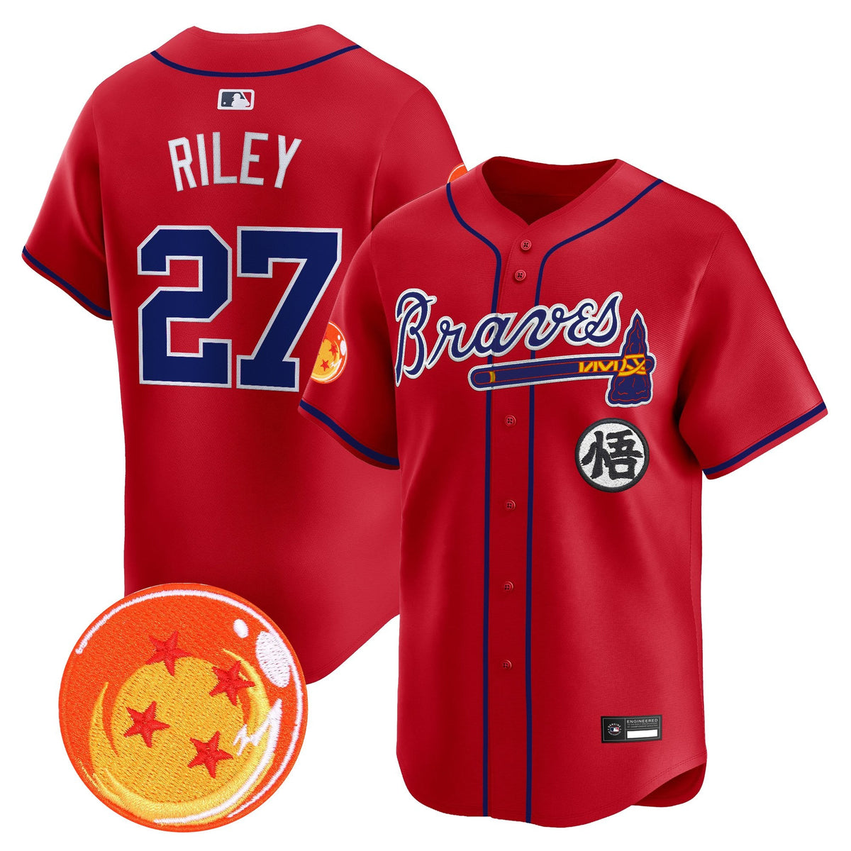 Atlanta Braves x Dragon Ball Vapor Premier Limited Jersey - All Stitched