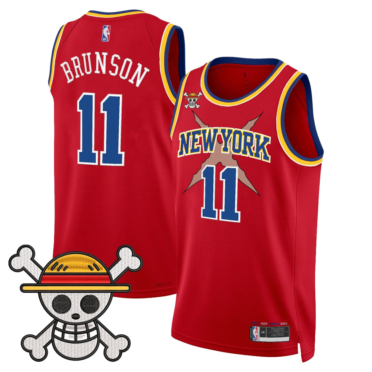 New York Knicks x One Piece Swingman Jersey- Stitched