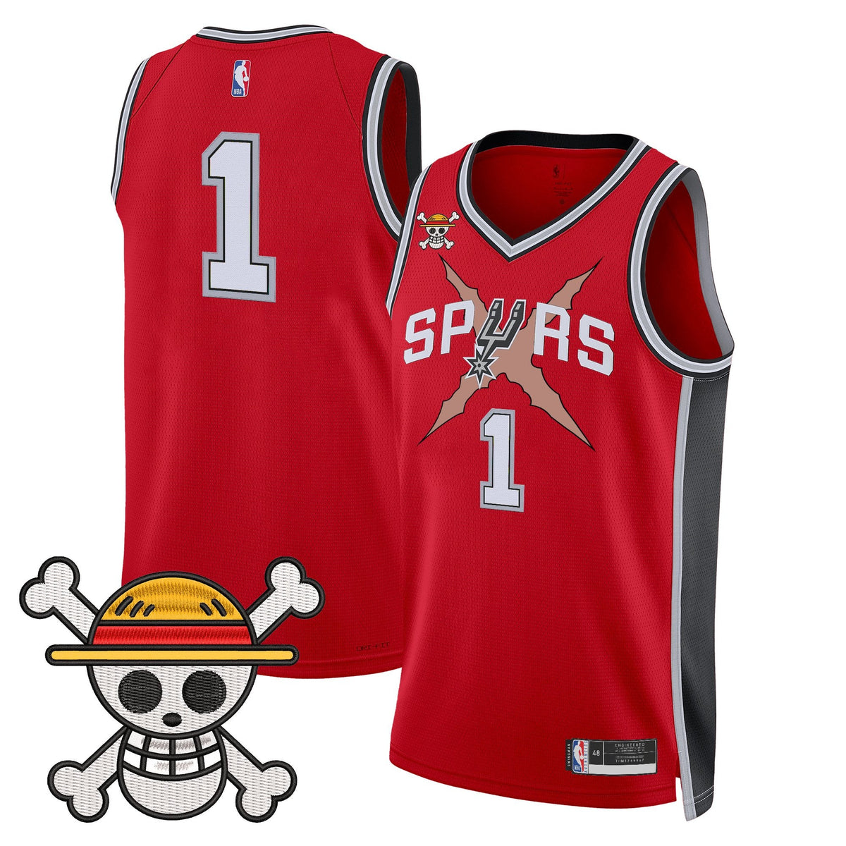 San Antonio Spurs x One Piece Jersey Collection - Stitched