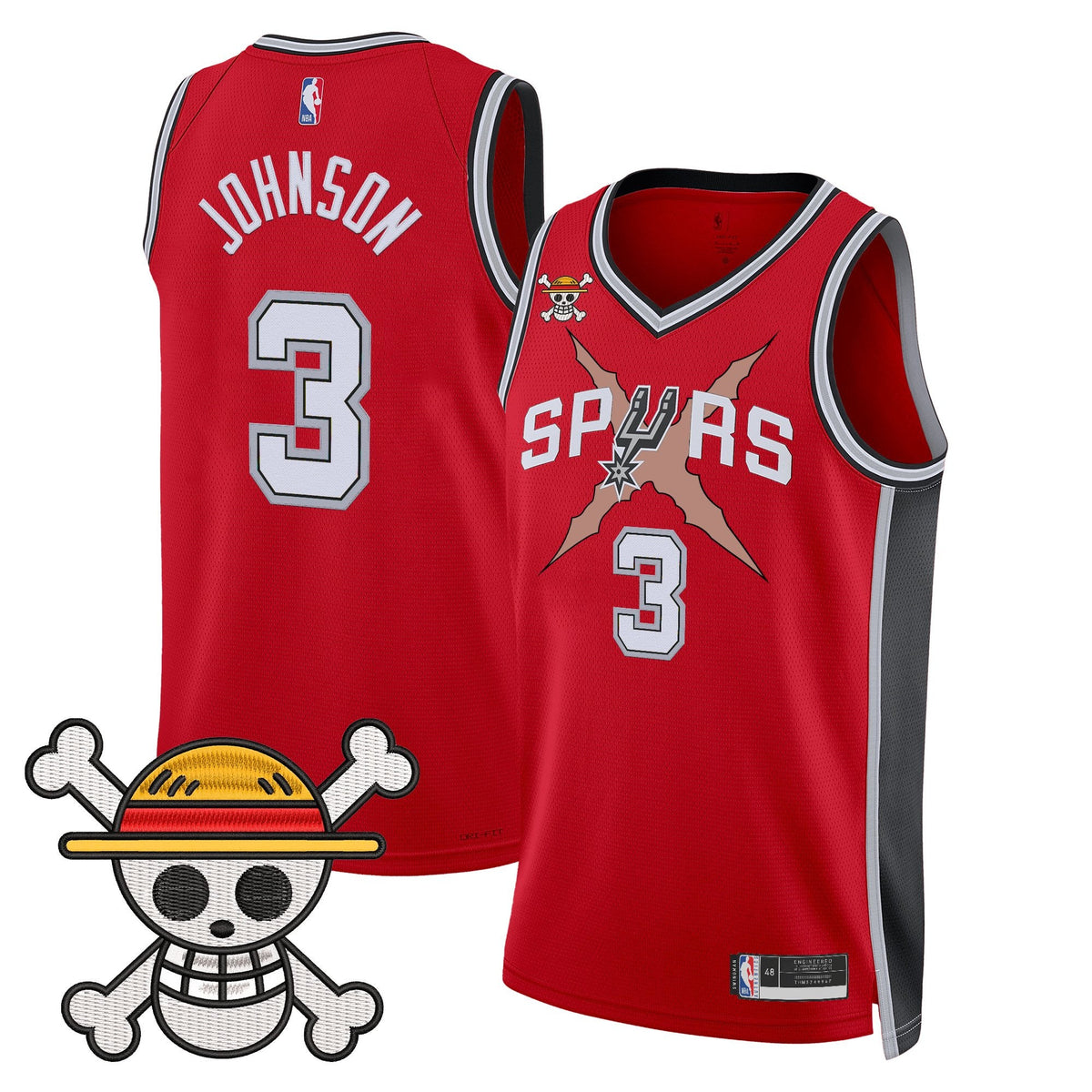 San Antonio Spurs x One Piece Jersey Collection - Stitched