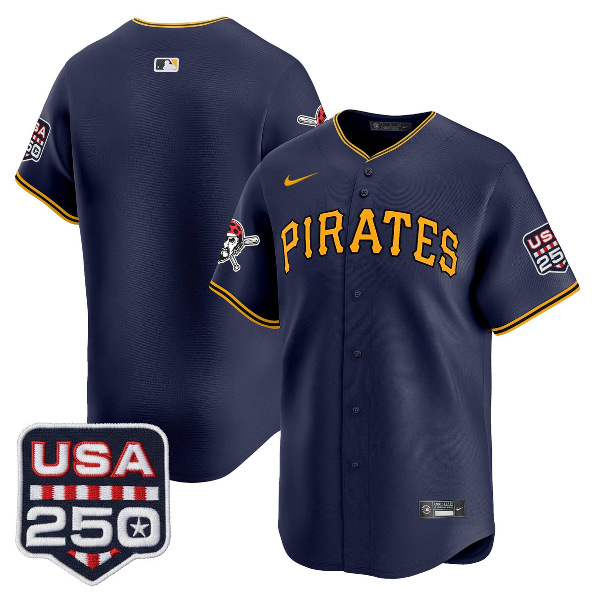 Pittsburgh Pirates USA 250 Fourth of July Vapor Premier Limited Jersey - All Stitched