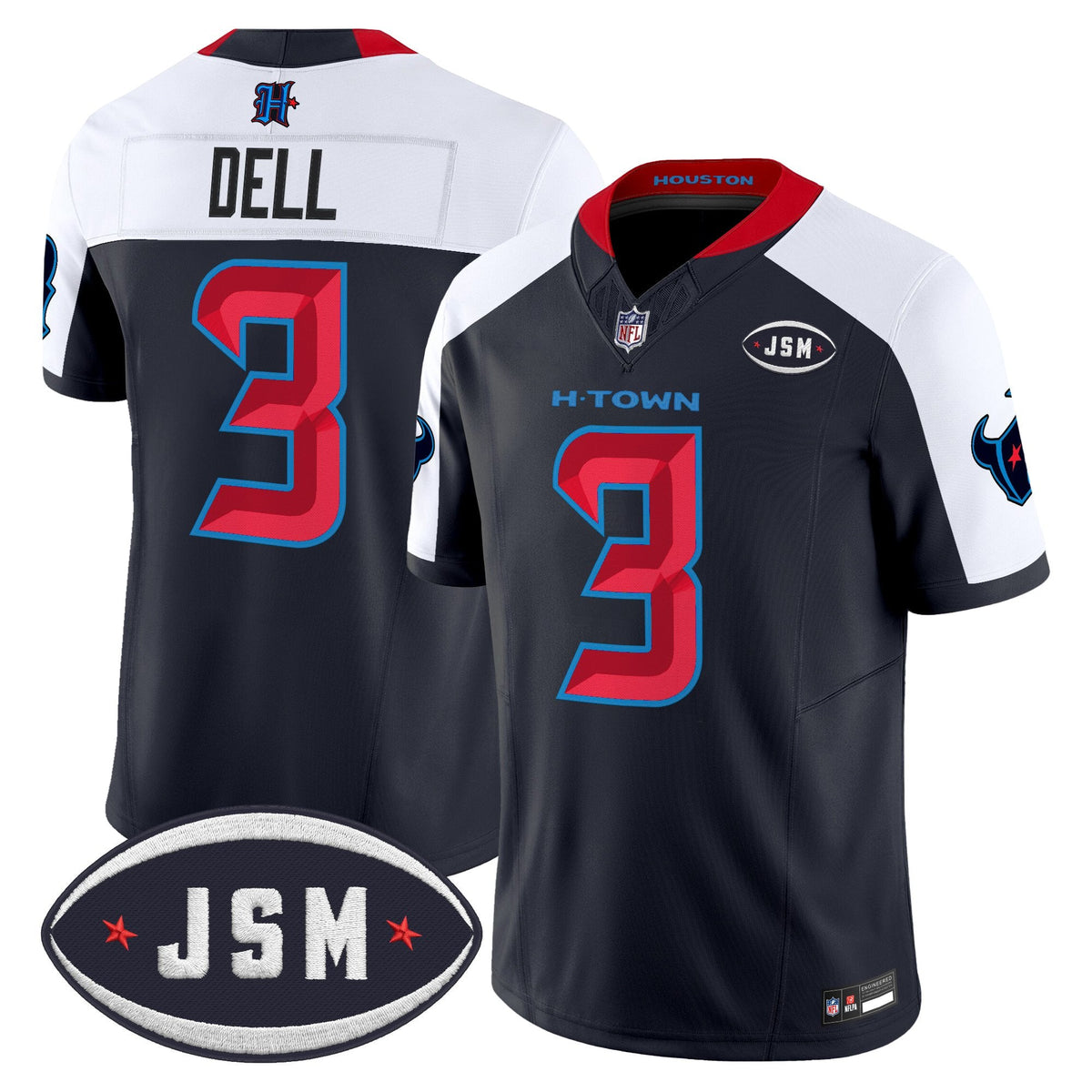 Houston Texan Janice McNair Memorial Patch Vapor Limited Jersey - All Stitched