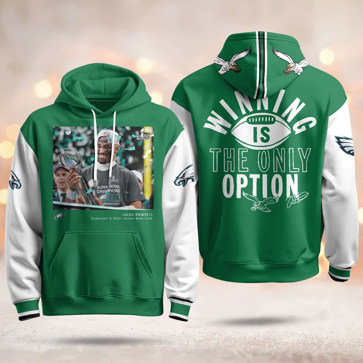 PE Super Bowl LIX Champions Hoodie - Printed