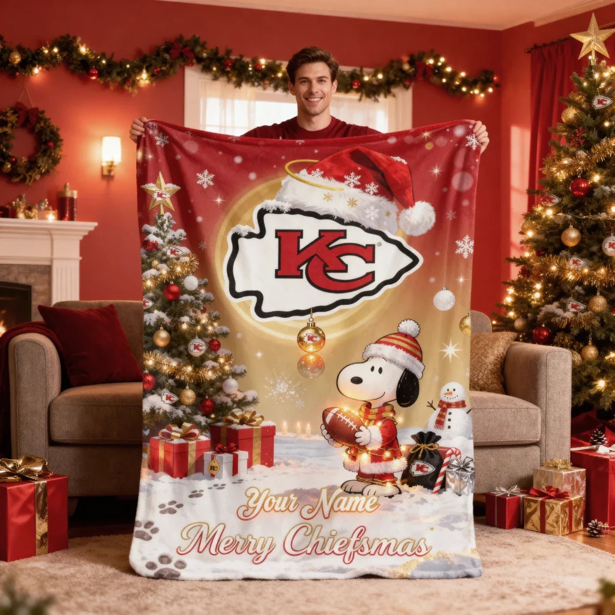 KCC x SNP | Premium Christmas Fleece Blanket & Throw Pillow