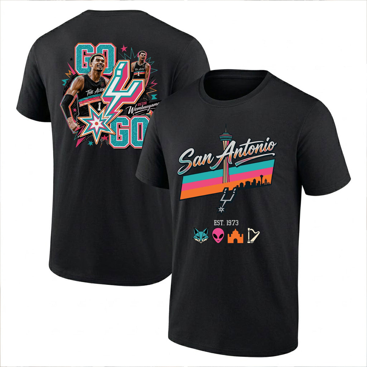 SAS 2026 Basketball  Victor Wembanyama Printed T-Shirt