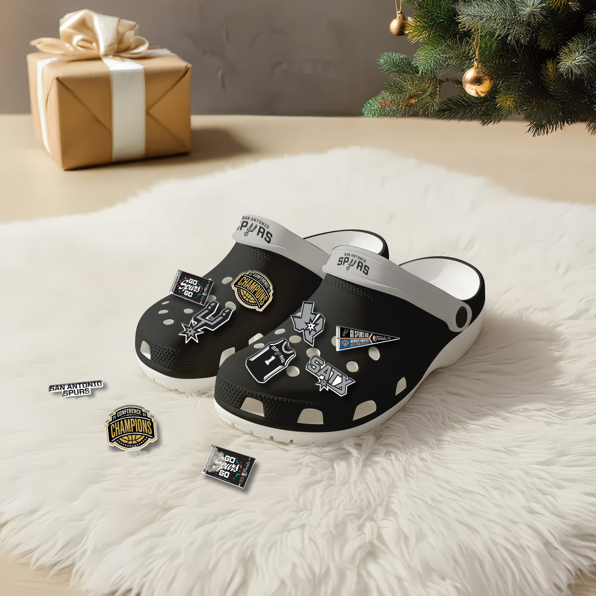 SAS 2026 Basketball  Finals Clogs Black - Charms Gift Set