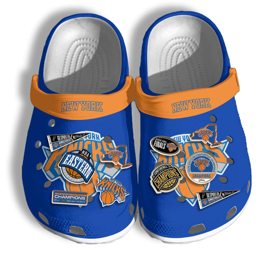 NYK 2026 Basketball  Finals Clogs Blue - Charms Gift Set