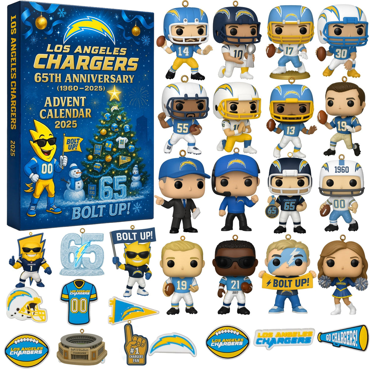 Los Angeles Chargers 65th Anniversary Advent Calendar 2025