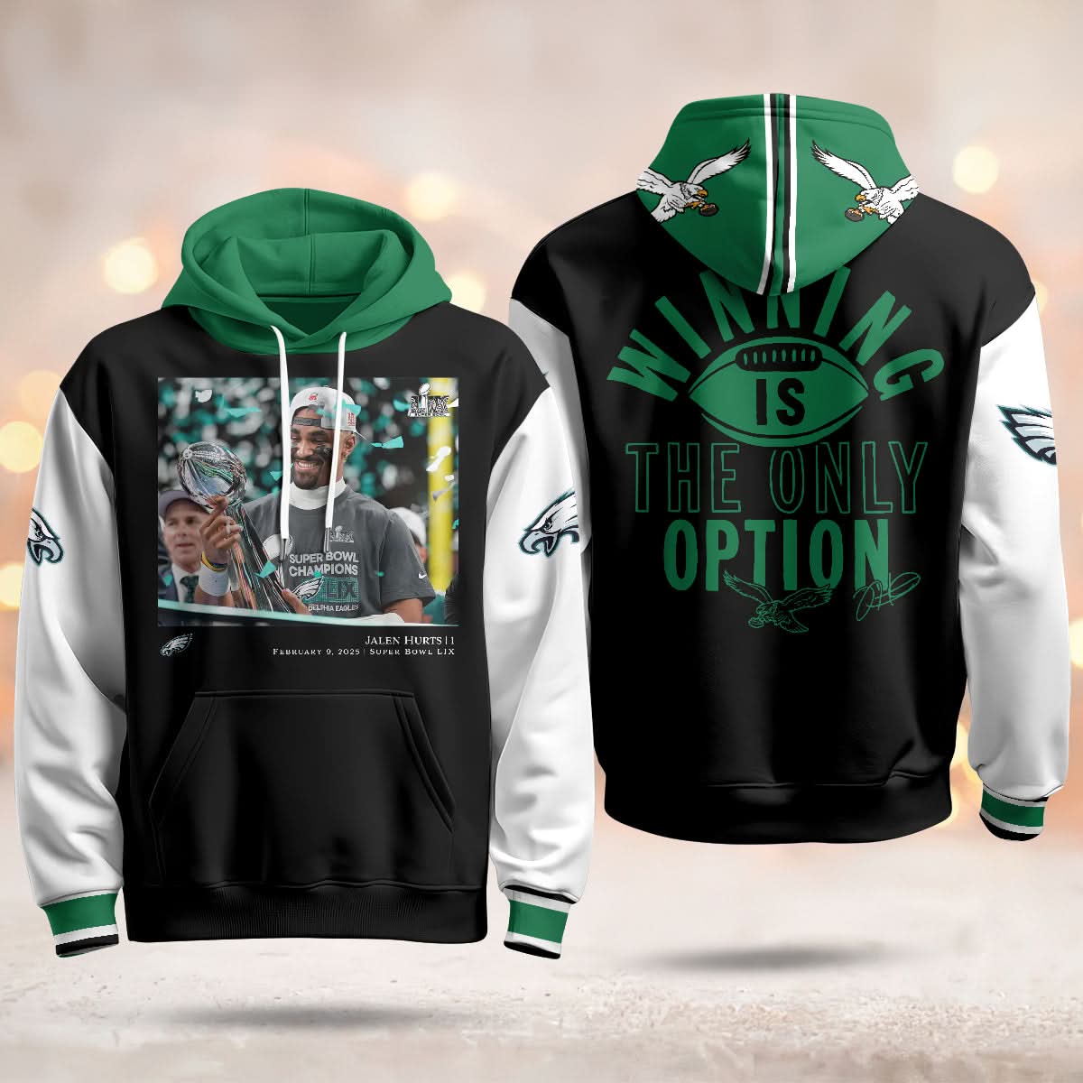 PE Super Bowl LIX Champions Hoodie - Printed