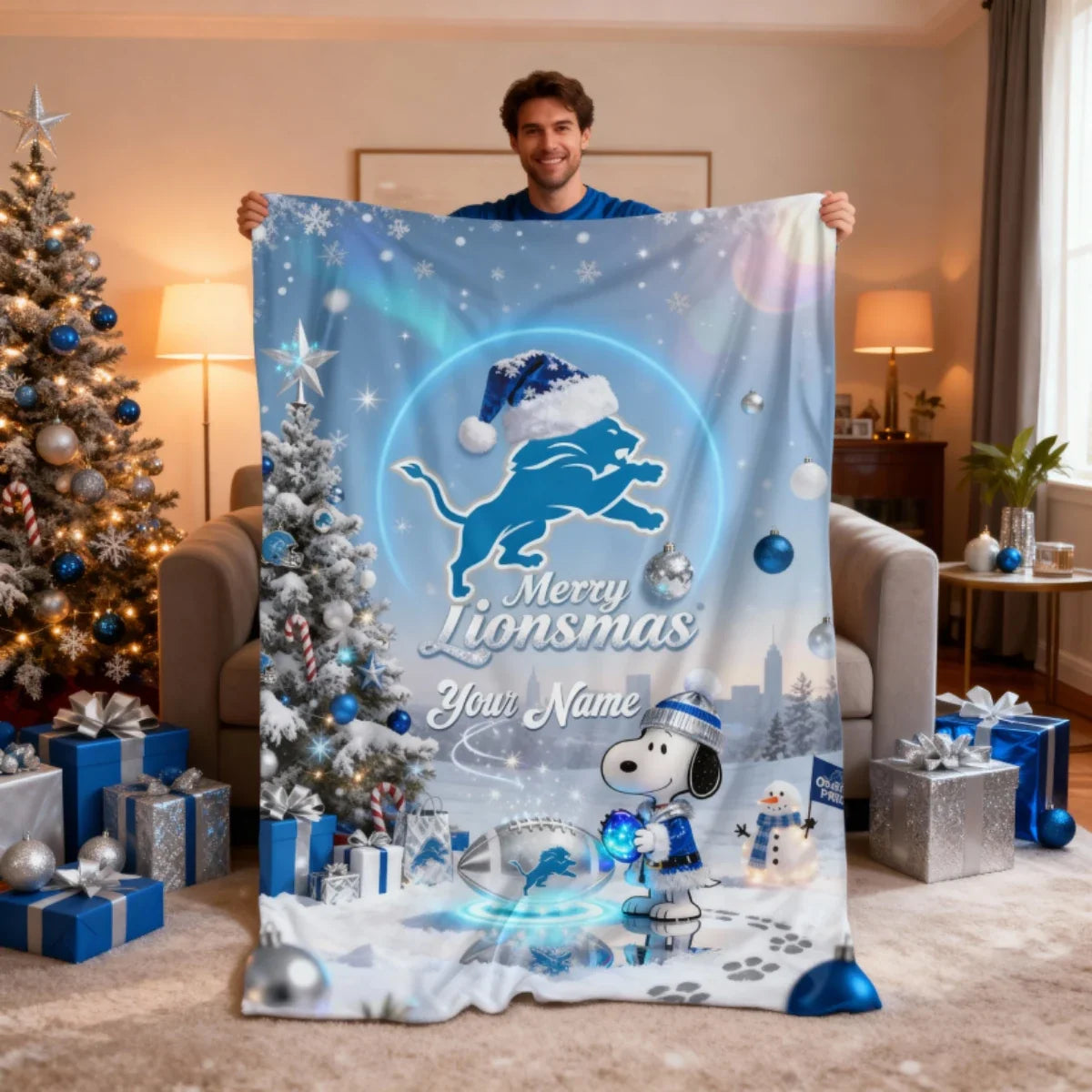 DL x SNP | Premium Christmas Fleece Blanket & Throw Pillow