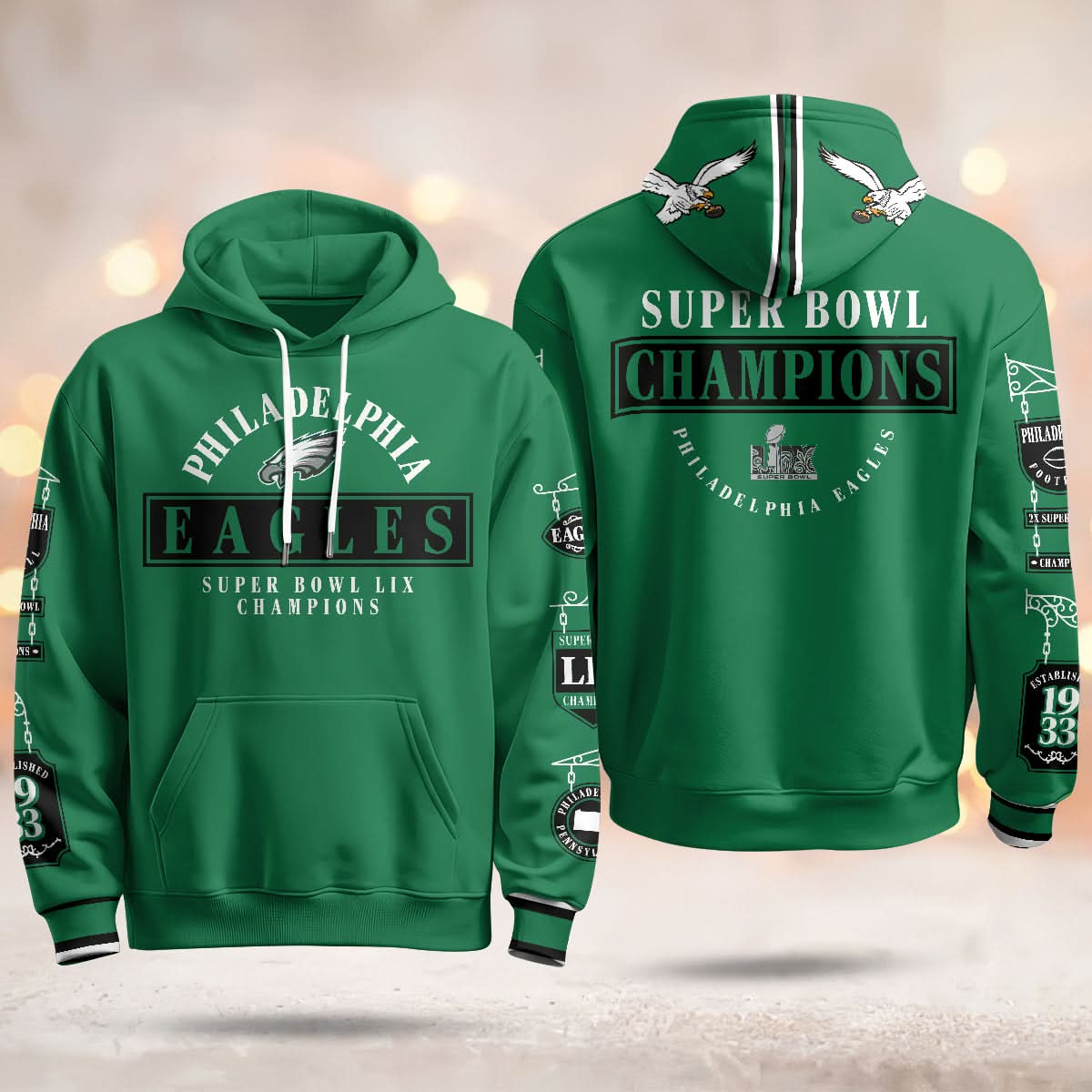 PE Super Bowl LIX Champions Hoodie - Printed