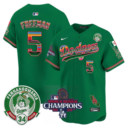 LAD Mexico 2024 World Series Champions Patch Jersey - Stitched