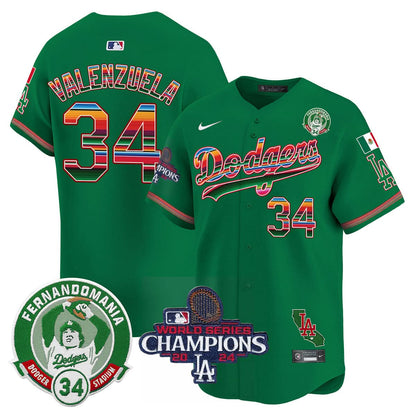 LAD Mexico 2024 World Series Champions Patch Jersey - Stitched