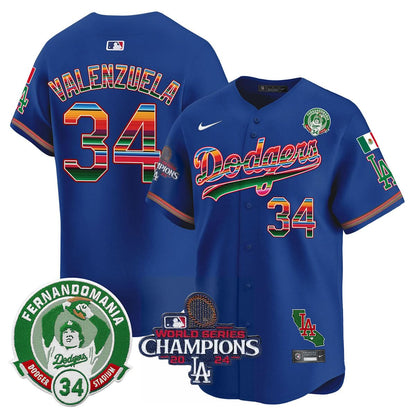 LAD Mexico 2024 World Series Champions Patch Jersey - Stitched