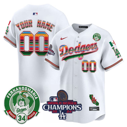 Custom LAD Mexico 2024 World Series Champions Patch Jersey - Stitched