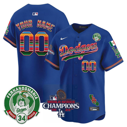 Custom LAD Mexico 2024 World Series Champions Patch Jersey - Stitched
