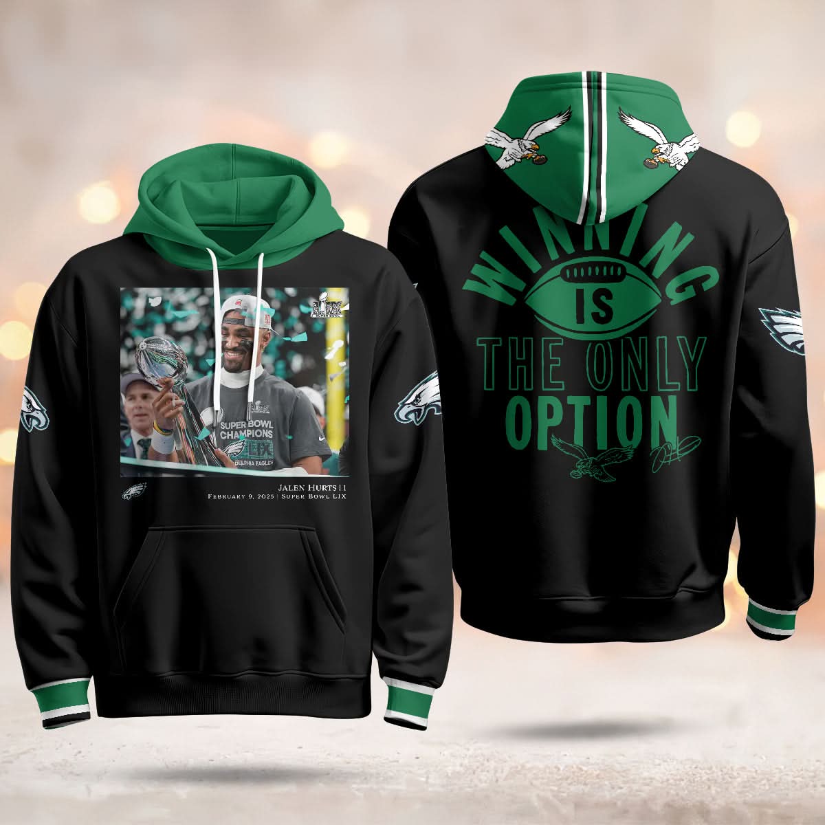PE Super Bowl LIX Champions Hoodie - Printed