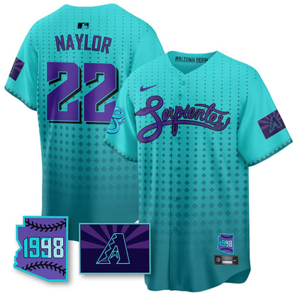 AD Purple for Second Serpientes City Connect Jersey - Stitched