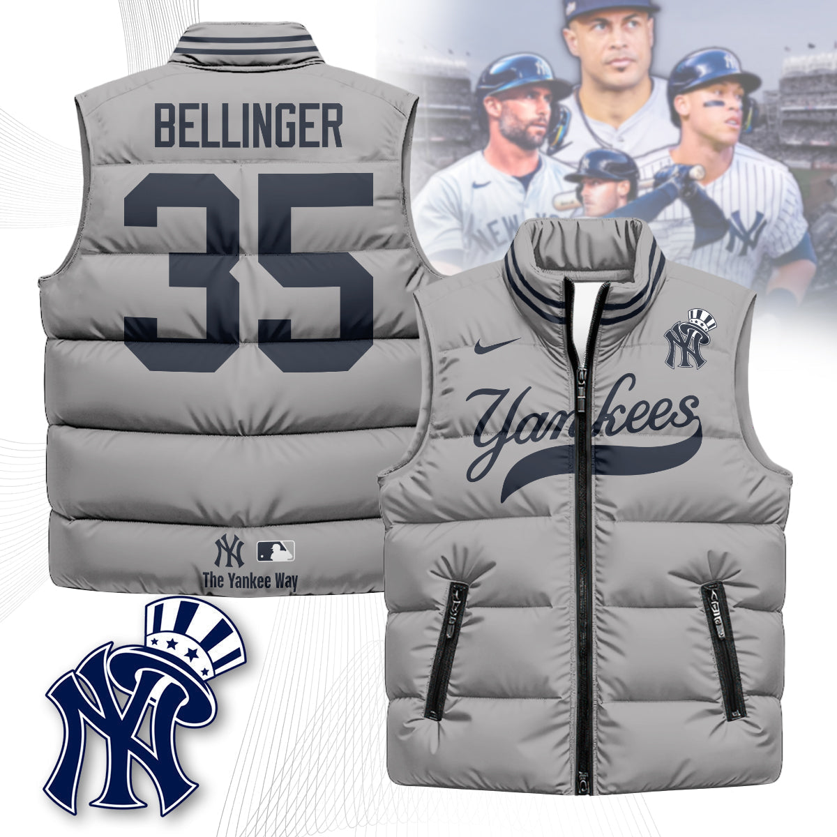 NYY Unisex Puffer Vest