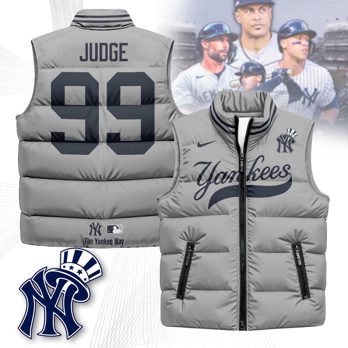 NYY Unisex Puffer Vest