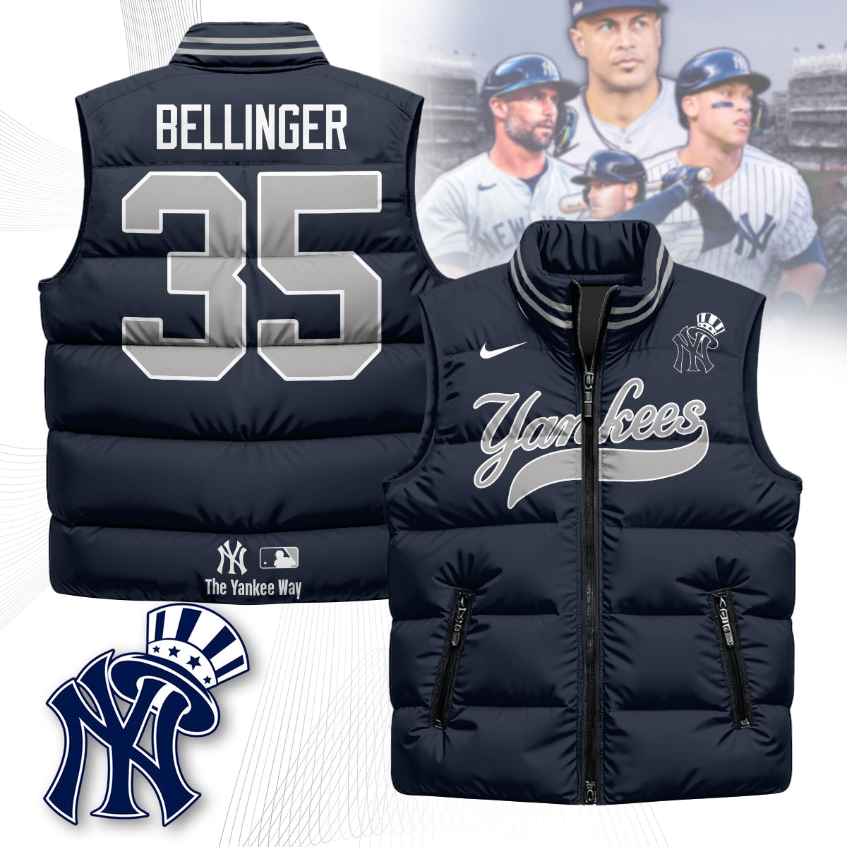 NYY Unisex Puffer Vest