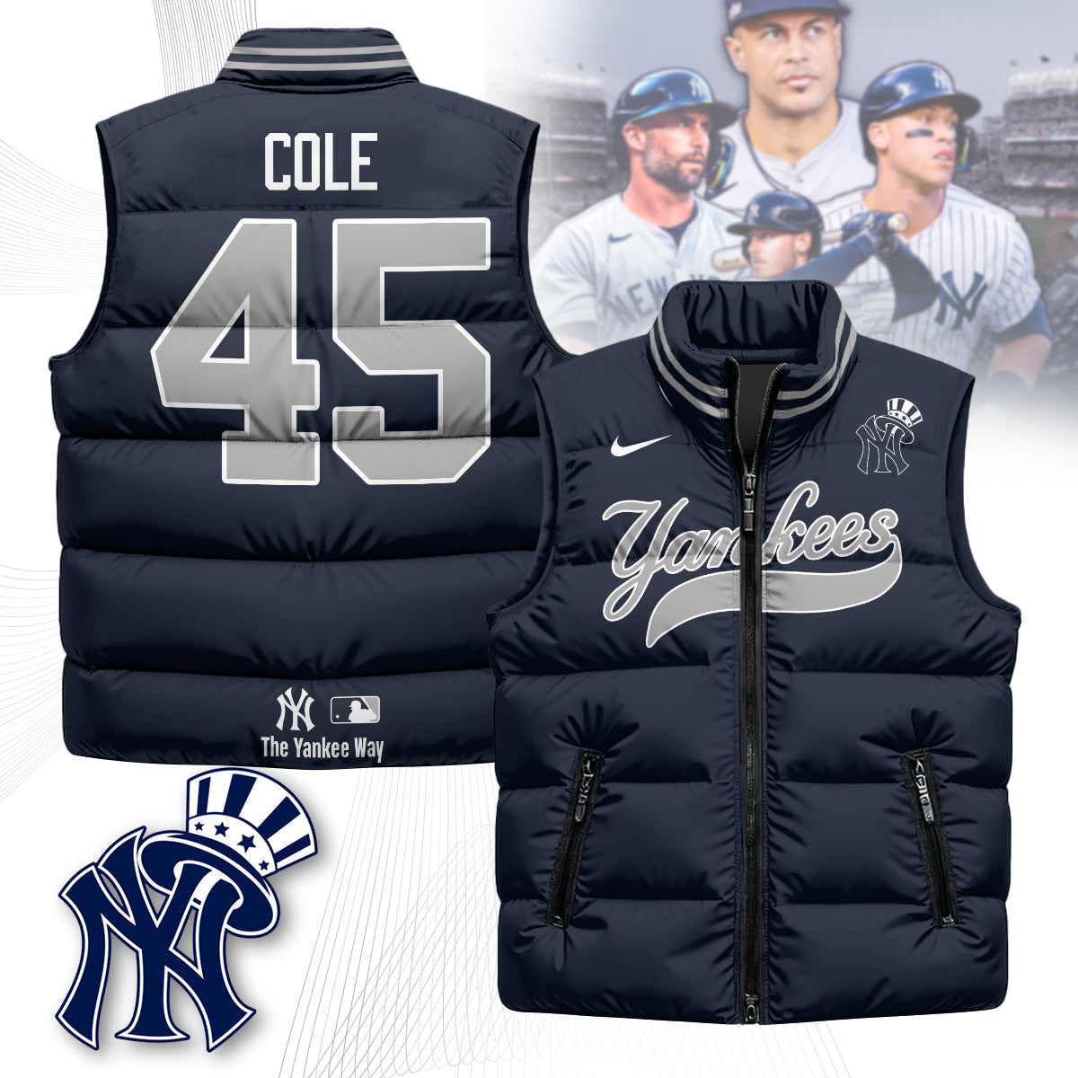 NYY Unisex Puffer Vest