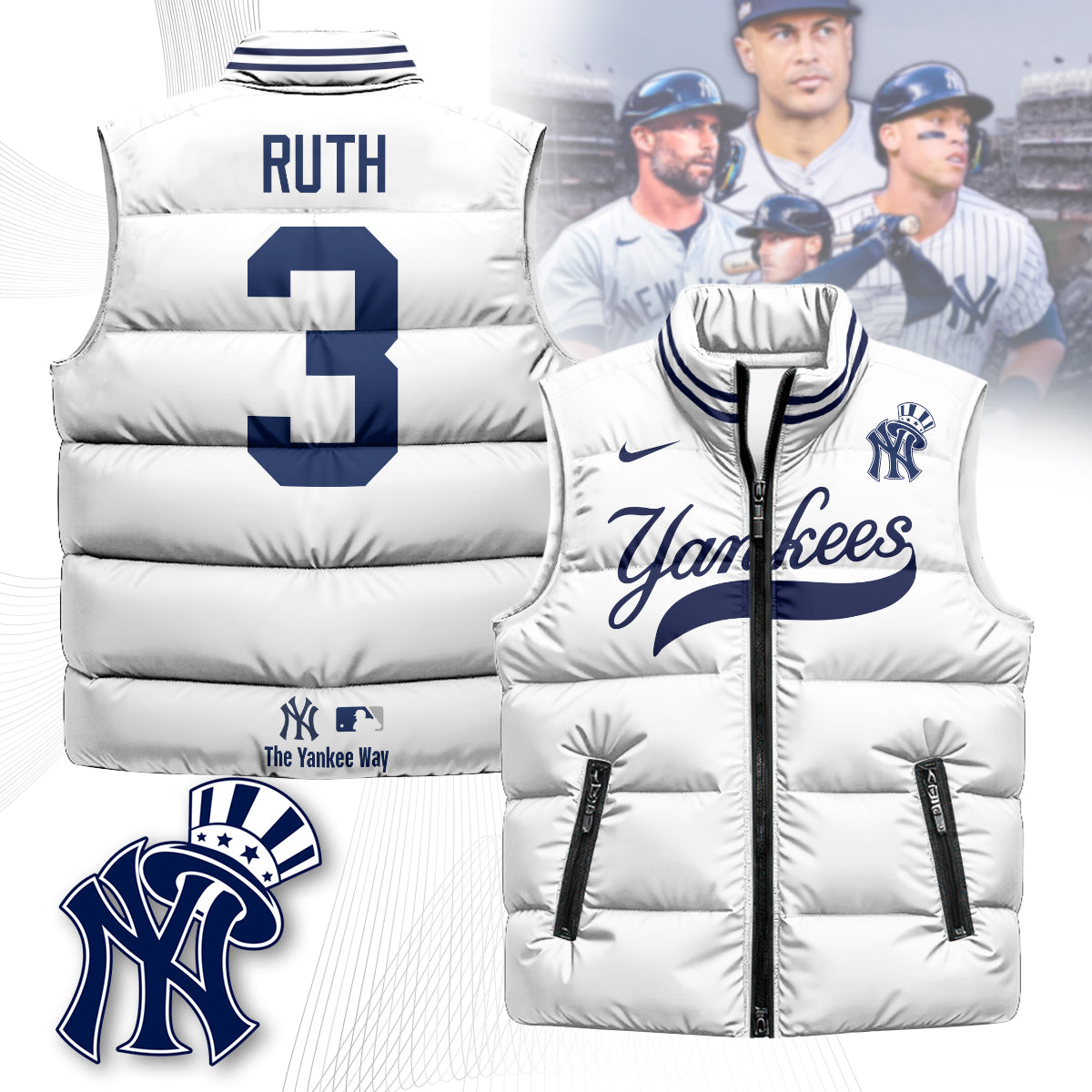 NYY Unisex Puffer Vest