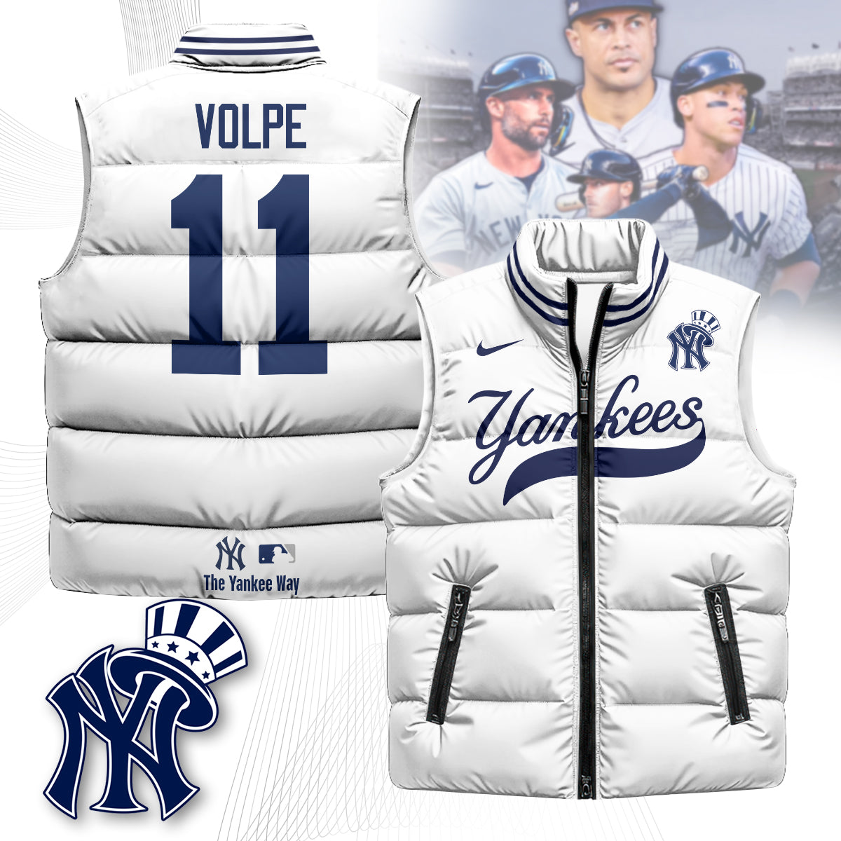 NYY Unisex Puffer Vest