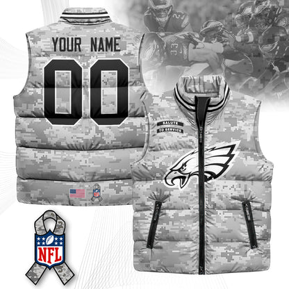 Personalized PE Salute To Service Puffer Vest