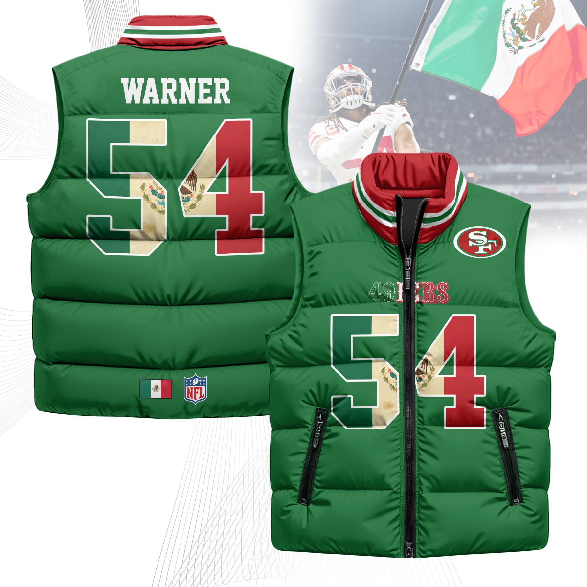 SF Mexico Puffer Vest