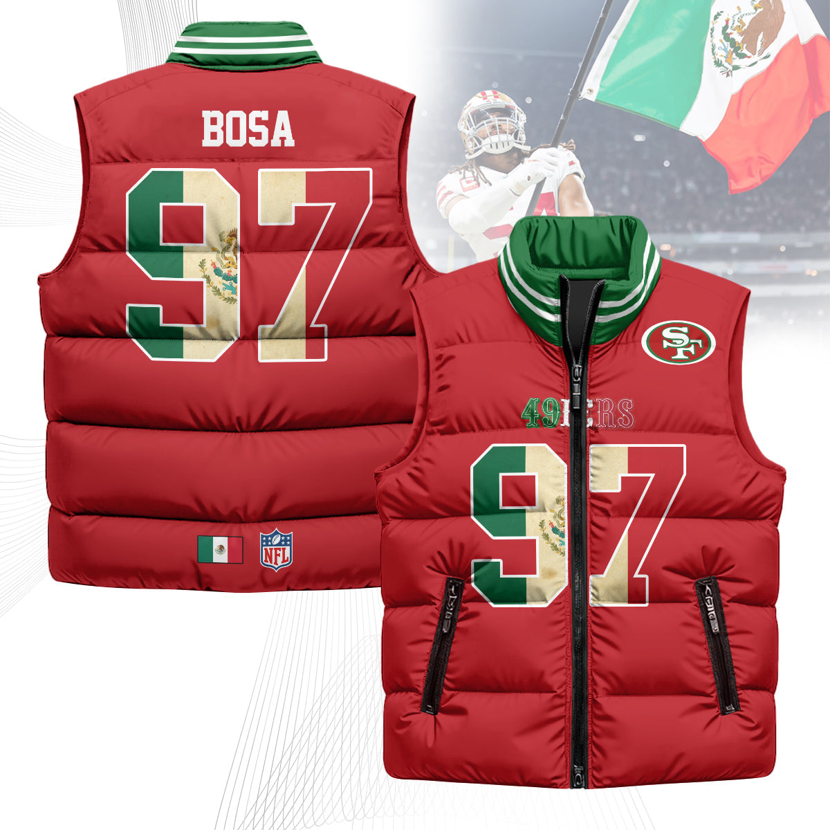 SF Mexico Puffer Vest
