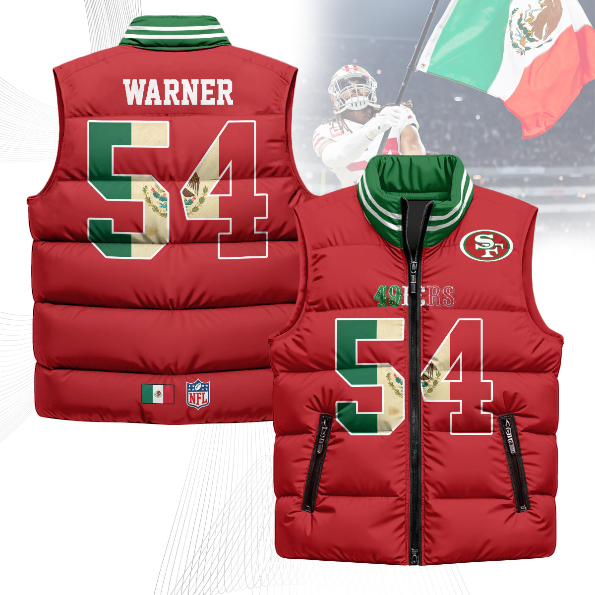 SF Mexico Puffer Vest