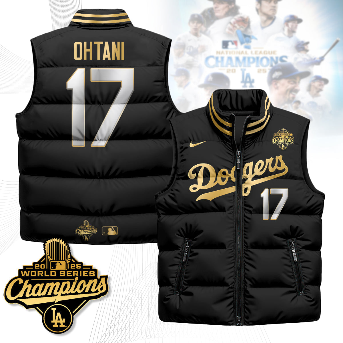 LAD 2025 Back To Back Champions Puffer Vest