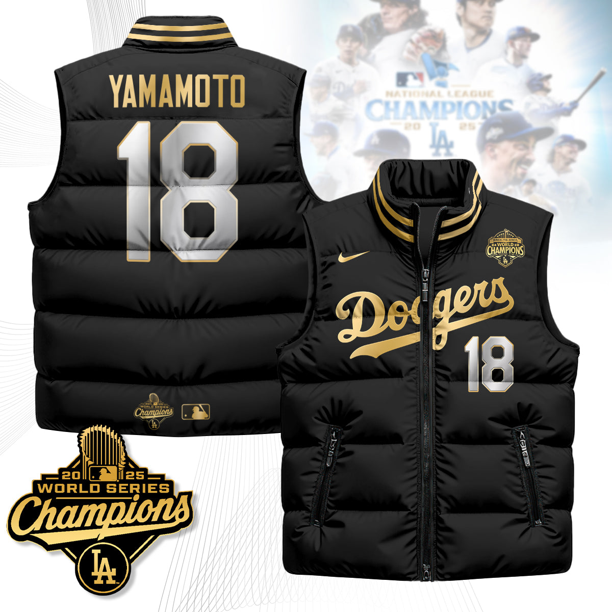 LAD 2025 Back To Back Champions Puffer Vest